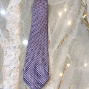 Salvatore Ferragamo Purple Geometric Men's Tie